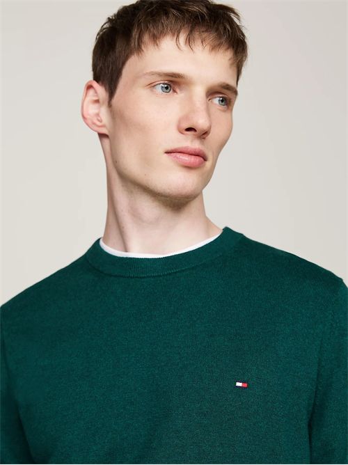 pullover uomo verde TOMMY HILFIGER | MW0MW28046MRC